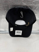 Load image into Gallery viewer, Back view of the adjustable strap on the Philadelphia Eagles NFL '47 Brand Throwback Black Clean Up Adjustable Hat, designed for comfort and security.