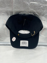 Load image into Gallery viewer, Pittsburgh Pirates MLB '47 Brand Black Clean Up Adjustable Strapback Hat featuring the embroidered logo and adjustable strap for a comfortable fit.