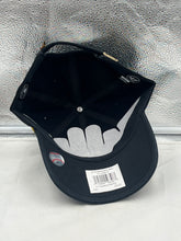 Load image into Gallery viewer, Pittsburgh Pirates MLB '47 Brand Black Clean Up Adjustable Strapback Hat displayed with a casual outfit, perfect for fans supporting their team.