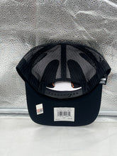 Load image into Gallery viewer, Oklahoma State Cowboys NCAA '47 Brand Throwback Black Trucker Adjustable Hat front view showcasing the iconic logo and vintage design for stylish fan attire.