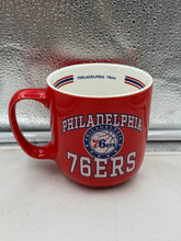 Load image into Gallery viewer, Philadelphia 76ers NBA 14oz Red Stripe Coffee Mug Cup Logo Brands