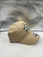 Load image into Gallery viewer, Dallas Stars NHL '47 Brand Khaki Clean Up Adjustable Strapback Hat showcasing the timeless style with classic khaki color and embroidered team logo.