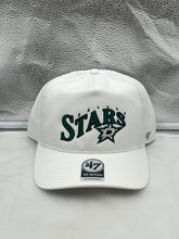 Load image into Gallery viewer, Dallas Stars NHL '47 White Script Wave Hitch Adjustable Snapback Hat - Casey's Sports Store