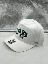 Load image into Gallery viewer, Dallas Stars NHL '47 White Script Wave Hitch Adjustable Snapback Hat - Casey's Sports Store