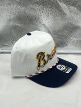 Load image into Gallery viewer, Atlanta Braves MLB '47 Brand White USA Script Hitch Rope Adjustable Snapback Hat - Casey's Sports Store