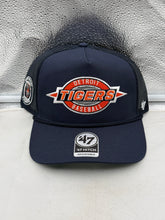 Load image into Gallery viewer, Detroit Tigers MLB '47 Brand Throwback Navy Hitch Rope Adjustable Snapback Hat displayed on a table.