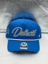 Load image into Gallery viewer, Detroit Lions NFL '47 Blue Overhand Script Rope Hitch Snapback Adjustable Hat - Casey's Sports Store