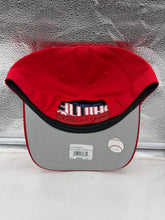 Load image into Gallery viewer, Philadelphia Phillies MLB '47 Brand Red Hitch Adjustable Snapback Hat worn by a fan at a baseball game, representing team spirit.