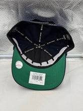 Load image into Gallery viewer, Back view of the New York Yankees MLB '47 Brand Navy Hitch Rope Adjustable Snapback Hat displaying the unique hitch rope design.