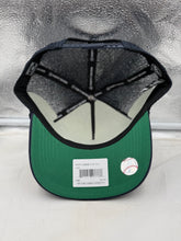 Load image into Gallery viewer, Lifestyle image featuring the New York Yankees MLB '47 Brand Throwback Navy Hitch Rope Adjustable Snapback Hat being worn at a baseball game.