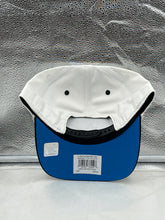 Load image into Gallery viewer, Fashionable navy rope detail on the Carolina Panthers NFL '47 White TT Roscoe Hitch Rope Snapback Adjustable Hat, perfect for casual outings and game days.