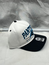 Load image into Gallery viewer, Carolina Panthers NFL '47 White TT Roscoe Hitch Rope Snapback Adjustable Hat showcasing the team logo and trendy rope detail.