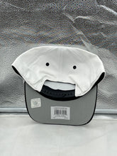 Load image into Gallery viewer, The adjustable back of the Las Vegas Raiders NFL '47 White TT Roscoe Hitch Rope Snapback Adjustable Hat showing the snapback closure for a custom fit.