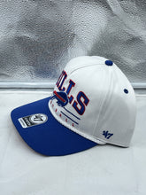 Load image into Gallery viewer, Stylish Buffalo Bills NFL '47 White TT Roscoe Hitch Rope Snapback Adjustable Hat with adjustable closure for a perfect fit.