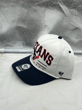 Load image into Gallery viewer, Close-up view of Houston Texans NFL '47 White TT Roscoe Hitch Rope Snapback Adjustable Hat with adjustable snapback closure for a comfortable fit.