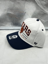 Load image into Gallery viewer, Close-up view of the Chicago Bears NFL '47 White TT Roscoe Hitch Rope Snapback Adjustable Hat highlighting the adjustable snapback and high-quality fabric.