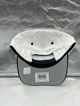 Load image into Gallery viewer, Person wearing the Atlanta Falcons NFL '47 White TT Roscoe Hitch Rope Snapback Adjustable Hat while celebrating at a game, highlighting team spirit.