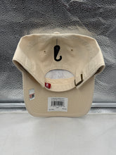 Load image into Gallery viewer, Back view of the Stanford Cardinal NCAA '47 Brand Natural Clean Up Adjustable Strapback Hat showcasing the adjustable strap for a custom fit.