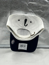Load image into Gallery viewer, a black and white hat with a bear face on it
