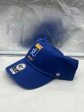 Load image into Gallery viewer, a blue hat sitting on top of a white table