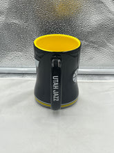 Load image into Gallery viewer, Utah Jazz NBA Black 14oz Coffee Mug Cup by Logo Brands showcasing the iconic team logo, perfect for fans to enjoy hot beverages while supporting their favorite basketball team.