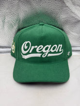 Load image into Gallery viewer, Oregon Ducks NCAA '47 Brand Throwback Corduroy Green Hitch Adjustable Hat, perfect accessory for fans of the Oregon Ducks hat.
