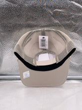 Load image into Gallery viewer, Side profile image of San Francisco 49ers NFL '47 Brand Bone Trucker Adjustable Hat illustrating adjustable snapback closure for a customizable fit.