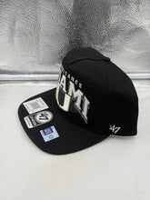 Load image into Gallery viewer, Close-up view of the Miami Hurricanes hat by '47 Brand, emphasizing the adjustable snapback strap and classic design.
