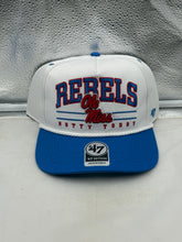 Load image into Gallery viewer, Ole Miss Rebels NCAA '47 Brand White TT Hitch Adjustable Snapback Hat showcasing the Ole Miss Rebels hat logo and stylish design.