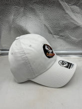 Load image into Gallery viewer, Detail view of the embroidered Florida State Seminoles logo on the Florida State Seminoles FSU NCAA '47 Brand White Clean Up Adjustable Hat, a Florida State Seminoles hat.