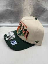 Load image into Gallery viewer, Miami Hurricanes hat - Miami Hurricanes NCAA '47 Brand Natural TT Hitch Rope Adjustable Snapback Hat, angled view
