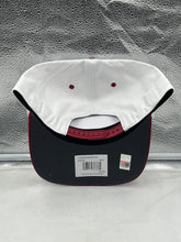 Load image into Gallery viewer, Back view of the Oklahoma Sooners NCAA '47 Brand White TT Hitch Rope Adjustable Snapback Hat displaying the adjustable snapback closure.