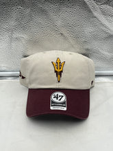Load image into Gallery viewer, Arizona State Sun Devils NCAA '47 Brand Natural Two Tone Clean Up Adjustable Hat with stylish two-tone design and adjustable strap.