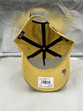 Load image into Gallery viewer, Florida State Seminoles FSU NCAA '47 Brand Gold Clean Up Adjustable Hat displayed on a rustic wooden table, highlighting its quality material.