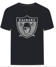 Load image into Gallery viewer, Las Vegas Raiders Throwback NFL '47 Brand Black Premier Franklin Men's Tee Shirt - Casey's Sports Store