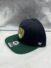Load image into Gallery viewer, Milwaukee Brewers MLB '47 Brand Captain Navy Two Tone Snapback Adjustable Hat - Casey's Sports Store