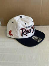 Load image into Gallery viewer, Boston Red Sox MLB Cooperstown Script Two Tone '47 Brand Captain Snapback Hat - Casey's Sports Store