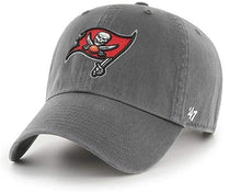 Load image into Gallery viewer, Tampa Bay Buccaneers NFL '47 Brand Charcoal Clean Up Adjustable Hat - Casey's Sports Store