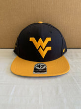 Load image into Gallery viewer, West Virginia Mountaineers NCAA '47 Brand Navy Sure Shot 2 Tone Snapback Hat - Casey's Sports Store