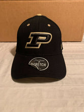 Load image into Gallery viewer, Purdue Boilermakers NCAA Zephyr Stretch Fit Black Hat Cap - Casey's Sports Store