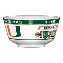 Load image into Gallery viewer, Miami Hurricanes NCAA 2 Gallon Plastic Party Bowl All JV CO - Casey's Sports Store