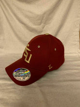 Load image into Gallery viewer, FSU Florida State Seminoles NCAA Logo Zephyr Stretch Fit Red Hat Cap - Casey's Sports Store