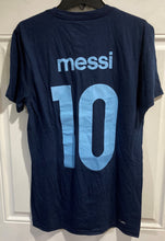 Load image into Gallery viewer, Lionel Messi Argentina #10 Soccer Adidas Navy Blue Mens Size XL Tee Shirt - Casey's Sports Store