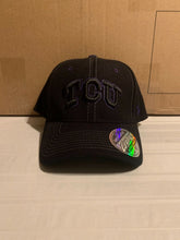 Load image into Gallery viewer, TCU Horned Frogs NCAA Zephyr Black Stretch Fit Size XL Hat Cap - Casey's Sports Store