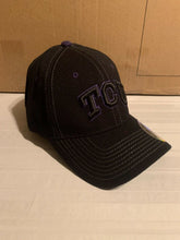 Load image into Gallery viewer, TCU Horned Frogs NCAA Zephyr Black Stretch Fit Size XL Hat Cap - Casey's Sports Store
