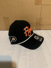 Load image into Gallery viewer, Philadelphia Flyers NHL '47 Brand Black MVP DP Script Adjustable Snapback Hat - Casey's Sports Store