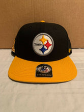 Load image into Gallery viewer, Pittsburgh Steelers NFL '47 Brand Adjustable Flat Bill Strap Back Hat Cap - Casey's Sports Store