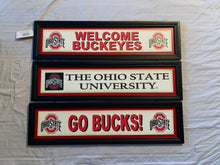 Load image into Gallery viewer, Ohio State Buckeyes NCAA Large Indoor Wood Sign 27" x 7" Hanna's Handiworks - Casey's Sports Store