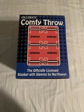 Load image into Gallery viewer, Nebraska Cornhuskers NCAA Fleece Comfy Throw - The Blanket with Sleeves - Casey's Sports Store