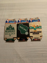 Load image into Gallery viewer, Milwaukee Bucks NBA Set Of 3 2-Sided Koozies - Casey's Sports Store